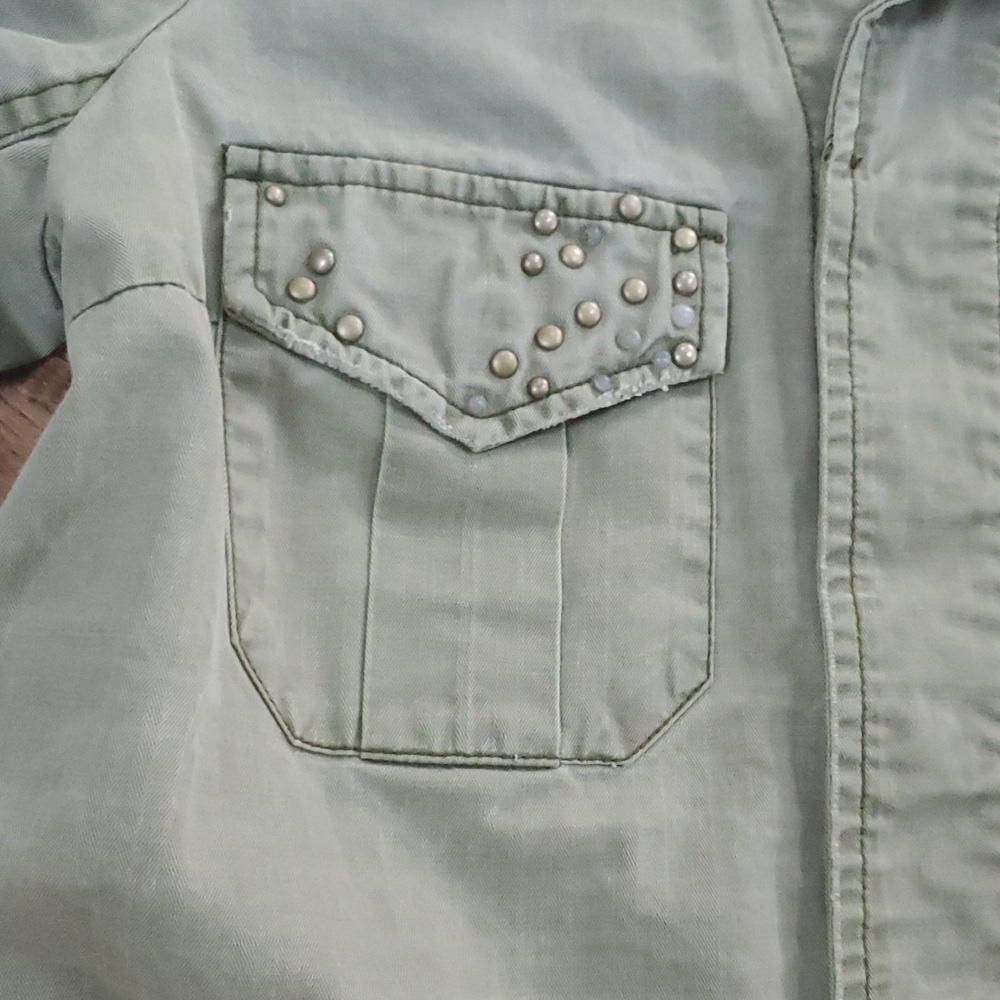 Free People Embellished Sergeant Ruffle Utility jacket - Picture 4 of 11